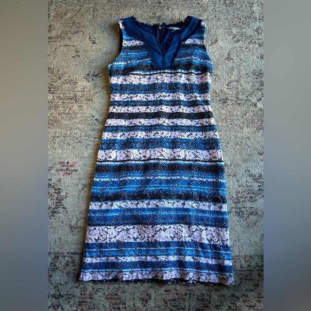 Karl Lagerfeld Paris Women's Lace Dress Pink Blue Black